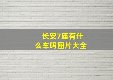 长安7座有什么车吗图片大全