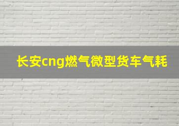 长安cng燃气微型货车气耗