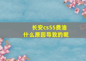 长安cs55费油什么原因导致的呢