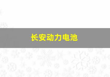 长安动力电池