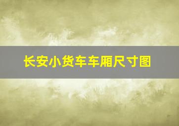 长安小货车车厢尺寸图