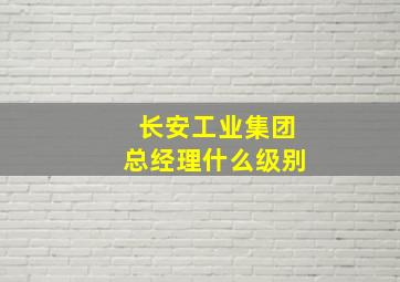 长安工业集团总经理什么级别