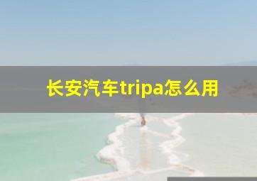 长安汽车tripa怎么用