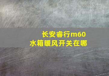 长安睿行m60水箱暖风开关在哪