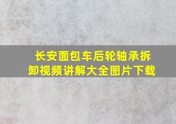 长安面包车后轮轴承拆卸视频讲解大全图片下载