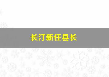 长汀新任县长