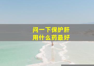 问一下保护肝用什么药最好