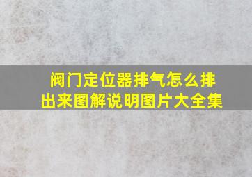 阀门定位器排气怎么排出来图解说明图片大全集