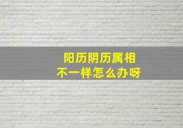 阳历阴历属相不一样怎么办呀