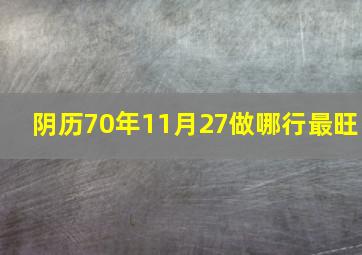 阴历70年11月27做哪行最旺