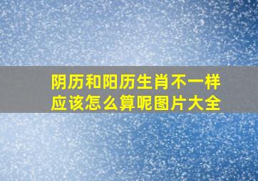 阴历和阳历生肖不一样应该怎么算呢图片大全