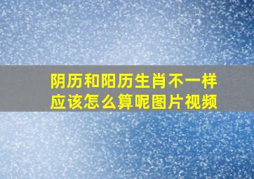 阴历和阳历生肖不一样应该怎么算呢图片视频