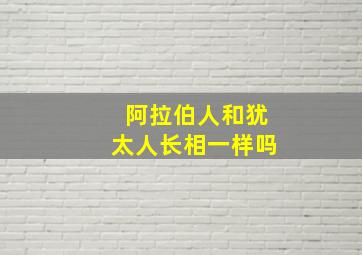 阿拉伯人和犹太人长相一样吗