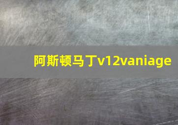 阿斯顿马丁v12vaniage