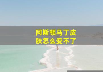 阿斯顿马丁皮肤怎么变不了