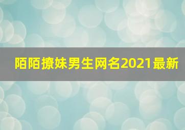 陌陌撩妹男生网名2021最新