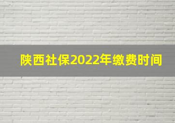 陕西社保2022年缴费时间