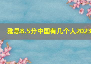 雅思8.5分中国有几个人2023