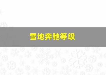 雪地奔驰等级