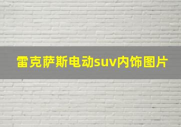 雷克萨斯电动suv内饰图片