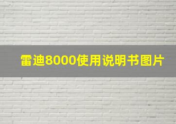 雷迪8000使用说明书图片