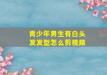 青少年男生有白头发发型怎么剪视频