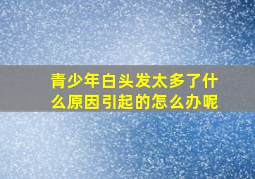 青少年白头发太多了什么原因引起的怎么办呢