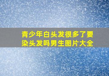 青少年白头发很多了要染头发吗男生图片大全