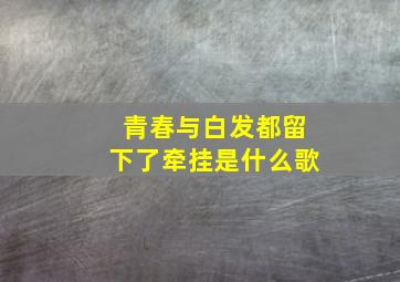 青春与白发都留下了牵挂是什么歌