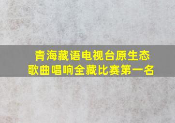 青海藏语电视台原生态歌曲唱响全藏比赛第一名