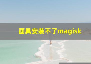 面具安装不了magisk