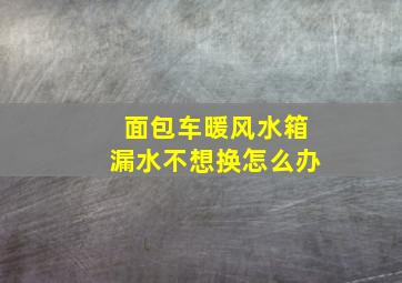 面包车暖风水箱漏水不想换怎么办