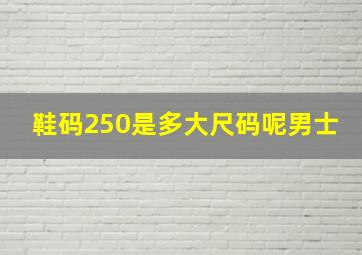 鞋码250是多大尺码呢男士