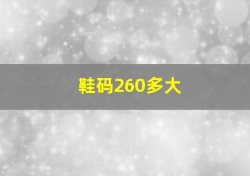 鞋码260多大