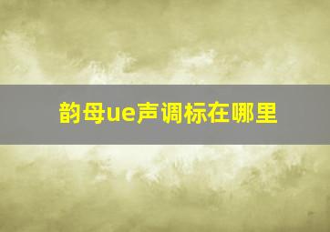 韵母ue声调标在哪里