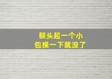 额头起一个小包摸一下就没了