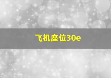 飞机座位30e