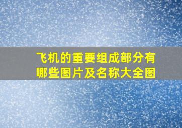 飞机的重要组成部分有哪些图片及名称大全图