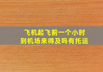 飞机起飞前一个小时到机场来得及吗有托运