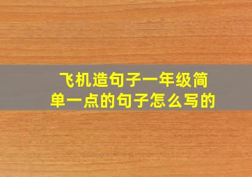 飞机造句子一年级简单一点的句子怎么写的