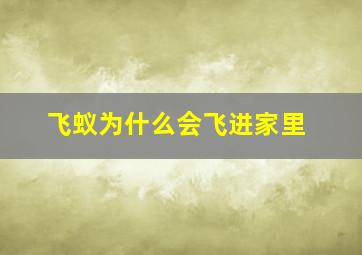 飞蚁为什么会飞进家里