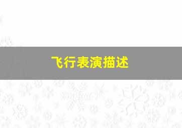 飞行表演描述