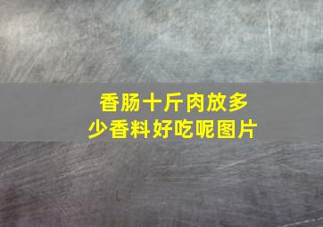 香肠十斤肉放多少香料好吃呢图片