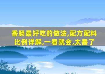 香肠最好吃的做法,配方配料比例详解,一看就会,太香了