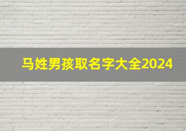 马姓男孩取名字大全2024