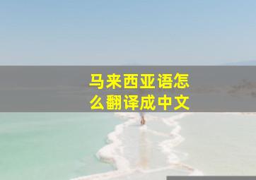 马来西亚语怎么翻译成中文