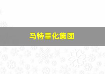 马特量化集团