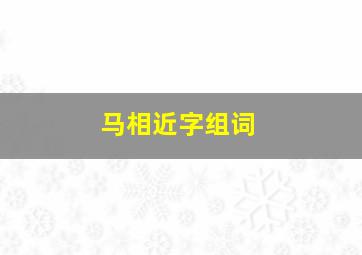 马相近字组词