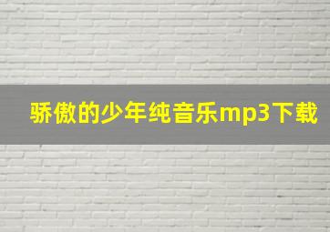 骄傲的少年纯音乐mp3下载