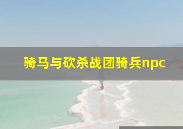 骑马与砍杀战团骑兵npc